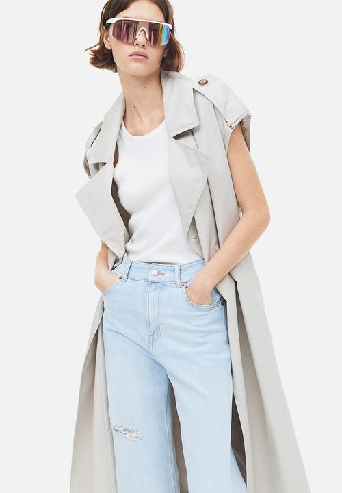 H&M - Wide high jeans - light denim blue