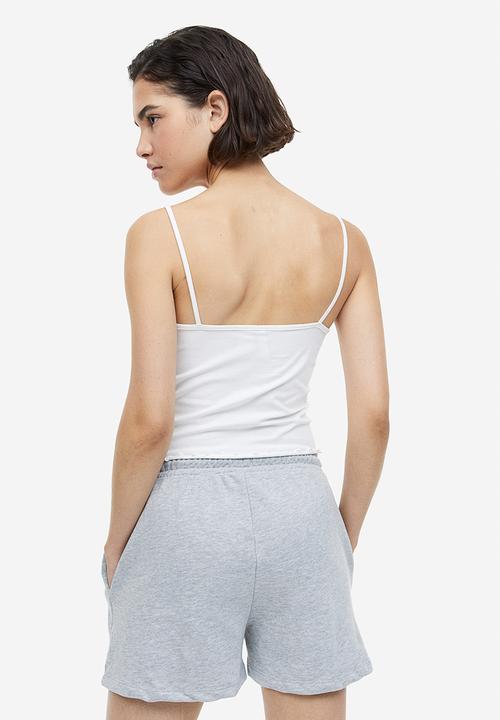 H&M - Cropped strappy top - white