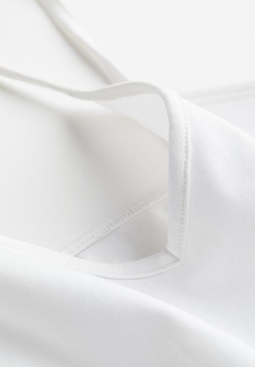 H&M - Cropped strappy top - white