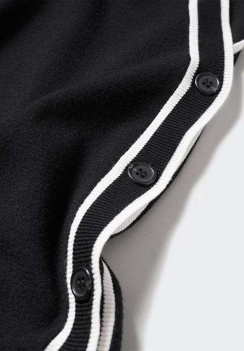 MANGO - Cardigan pipping - black