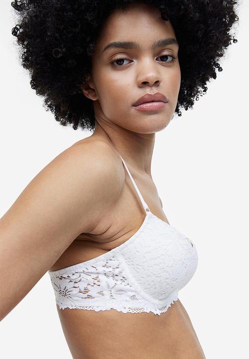 H&M - Lace push-up bra - white