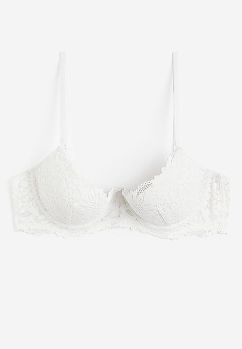 H&M - Lace push-up bra - white