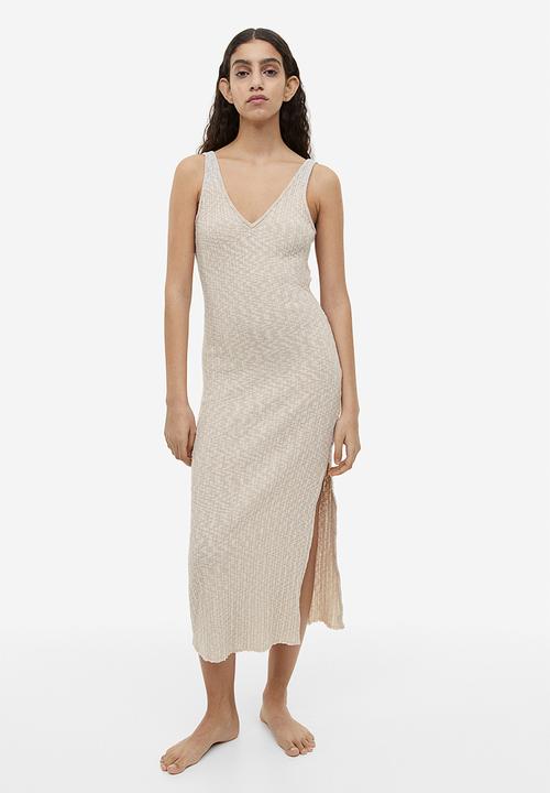 H&M - Ribbed dress - beige