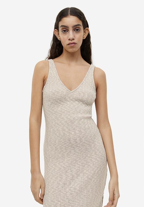 H&M - Ribbed dress - beige