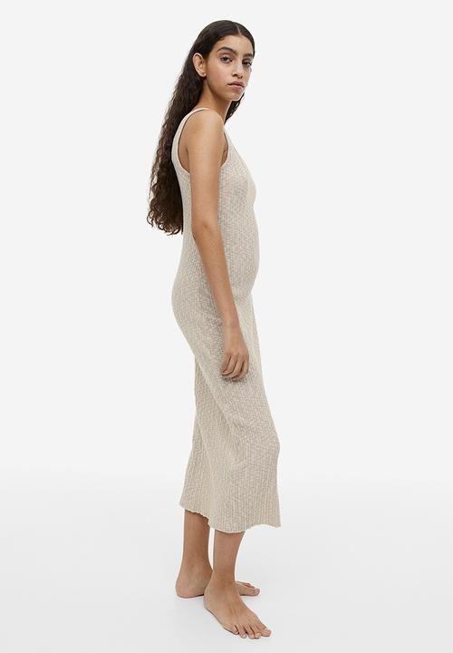 H&M - Ribbed dress - beige