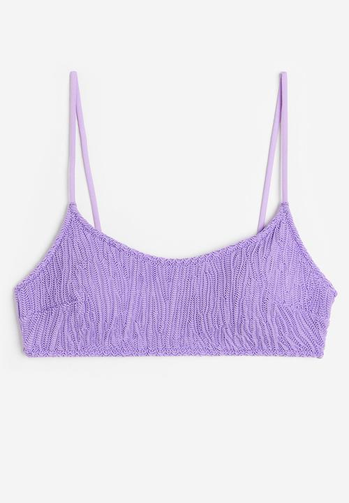 H&M - Padded bikini top - purple 