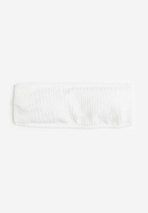 H&M - Padded bandeau bikini top - white