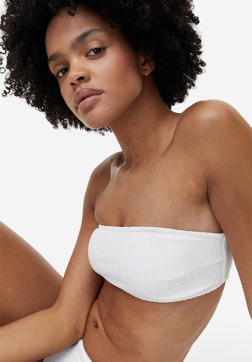 H&M - Padded bandeau bikini top - white