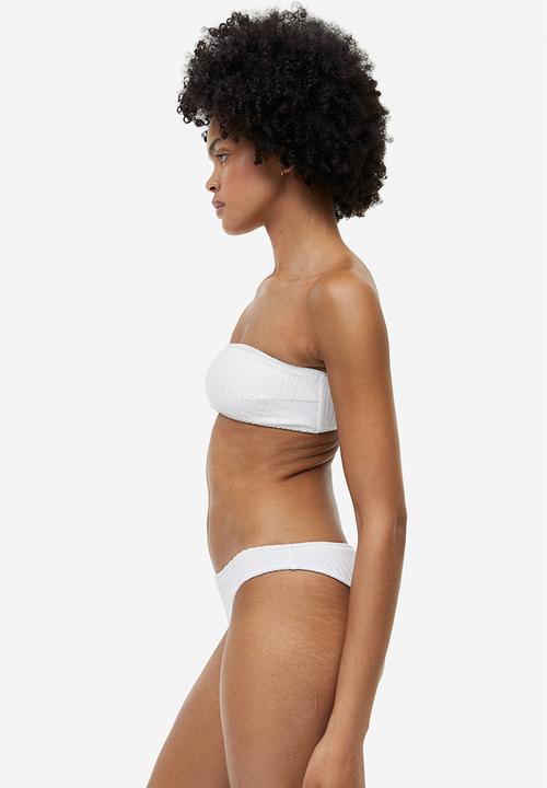 H&M - Padded bandeau bikini top - white