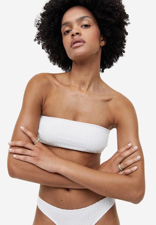 H&M - Padded bandeau bikini top - white