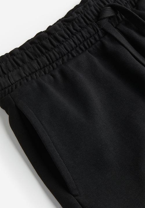 H&M - Paper bag sweatshirt shorts - black
