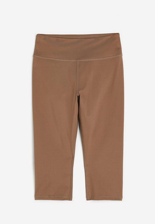 H&M - High waist capri tights - brown