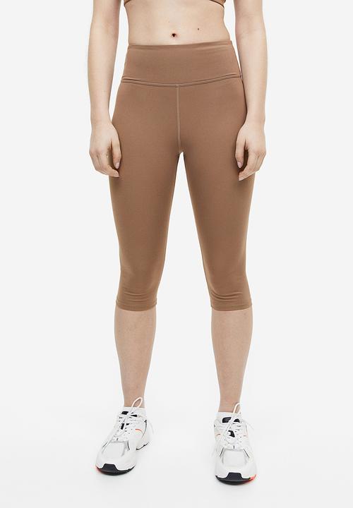 H&M - High waist capri tights - brown