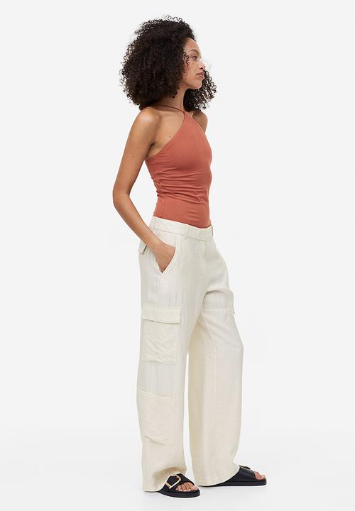 H&M - Cargo trousers - light beige