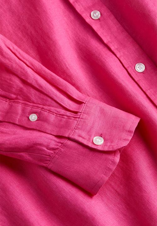 H&M - Oversized linen shirt - cerise