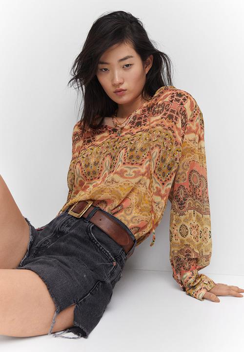 MANGO - Blouse oli - medium yellow