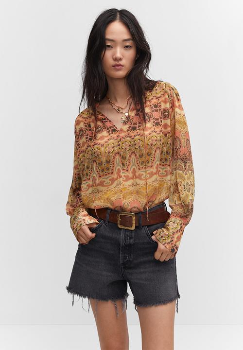 MANGO - Blouse oli - medium yellow