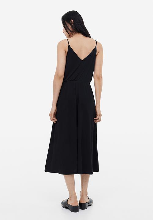 H&M - V-neck dress - black