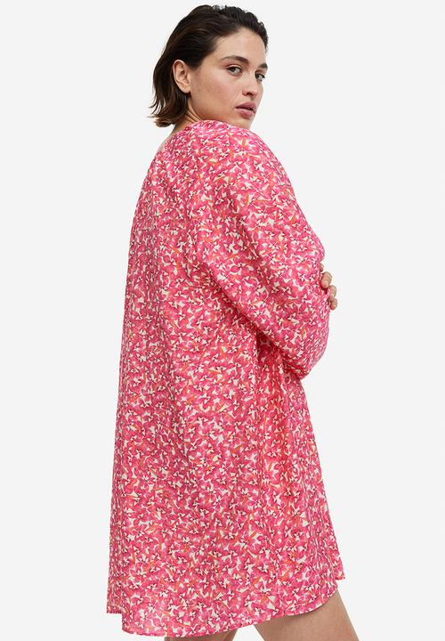 H&M - A-line dress - cerise/floral