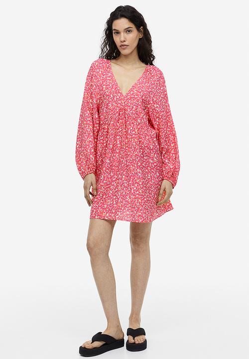 H&M - A-line dress - cerise/floral