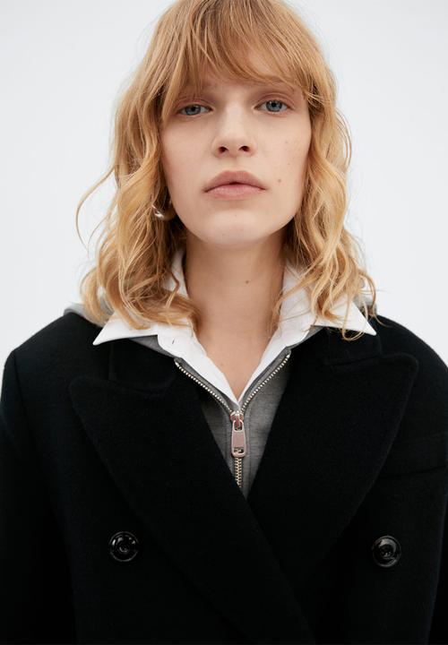 MANGO - Coat paraiso - black