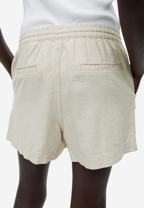 H&M - Linen-blend shorts - natural white
