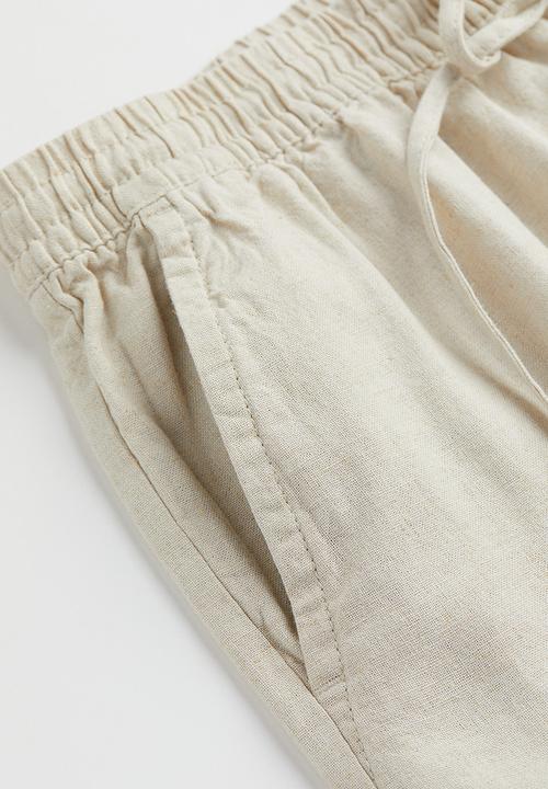 H&M - Linen-blend shorts - natural white