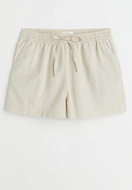 H&M - Linen-blend shorts - natural white