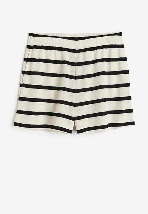 H&M - Jersey shorts - cream/striped
