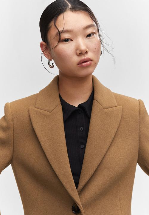 MANGO - Coat khalo - medium brown
