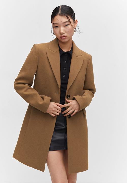 MANGO - Coat khalo - medium brown