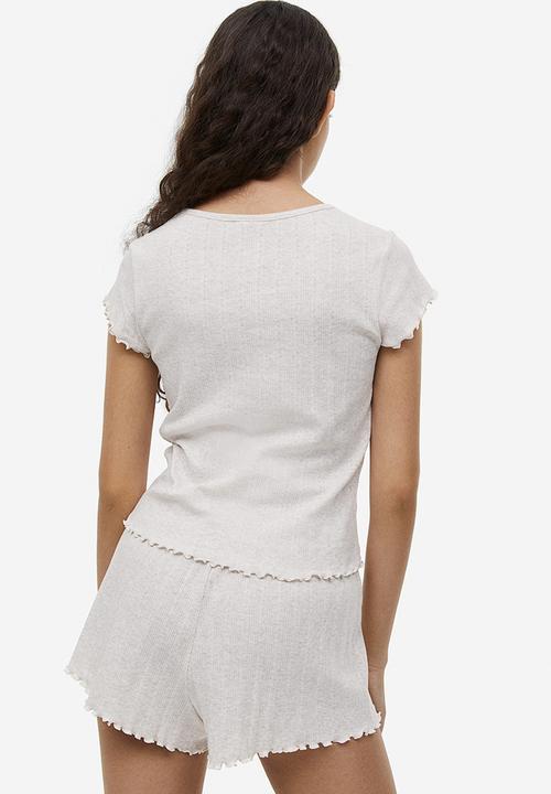 H&M - Pointelle pyjamas - beige