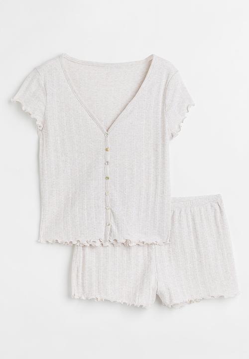 H&M - Pointelle pyjamas - beige