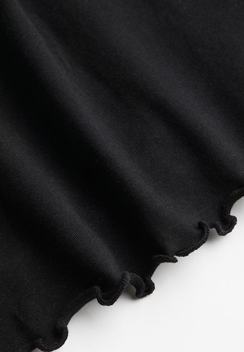 H&M - Cropped strappy top - black