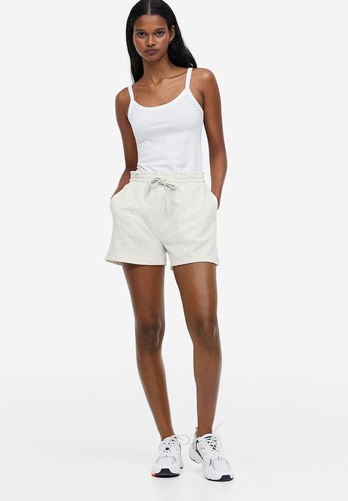 H&M - Paper bag sweatshirt shorts - grey