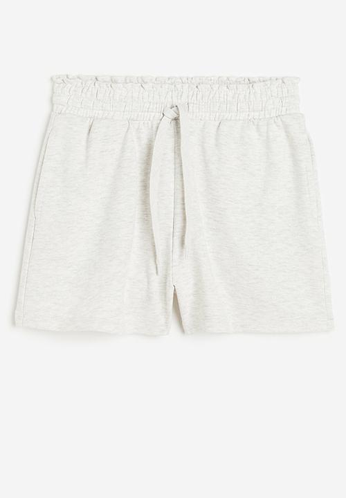 H&M - Paper bag sweatshirt shorts - grey