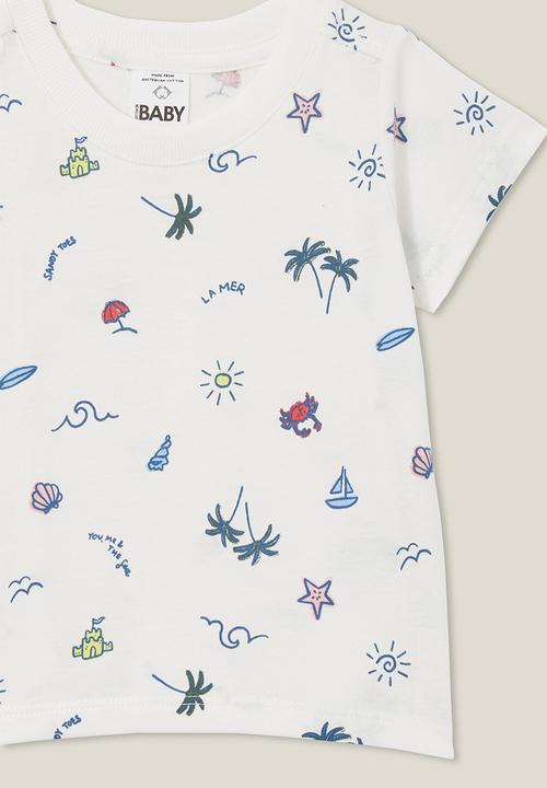 Cotton On - Jamie short sleeve tee - vanilla/beach time