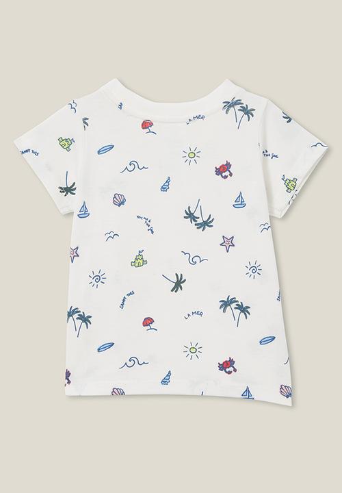 Cotton On - Jamie short sleeve tee - vanilla/beach time