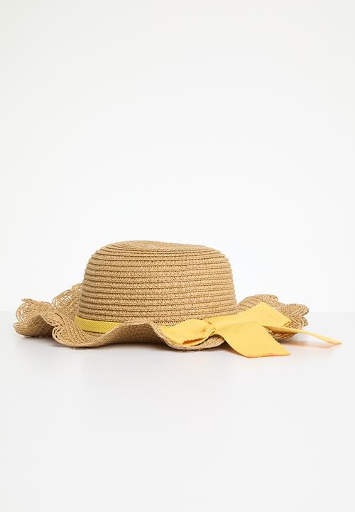 Pop Candy - Straw hat - brown & yellow