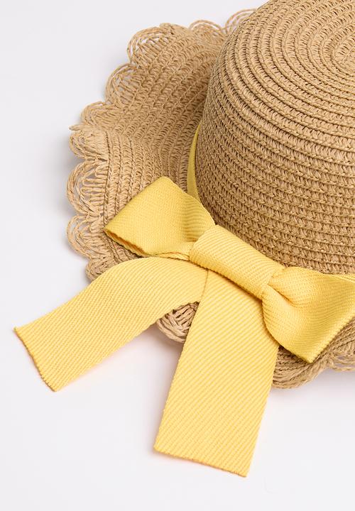 Pop Candy - Straw hat - brown & yellow
