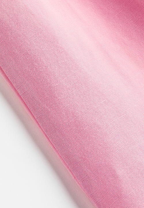 H&M - Wide linen-blend trousers - pink