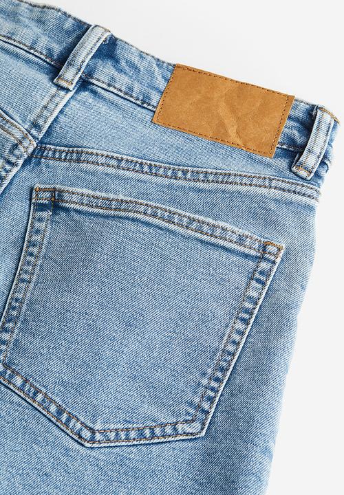 H&M - High denim shorts - light denim blue 