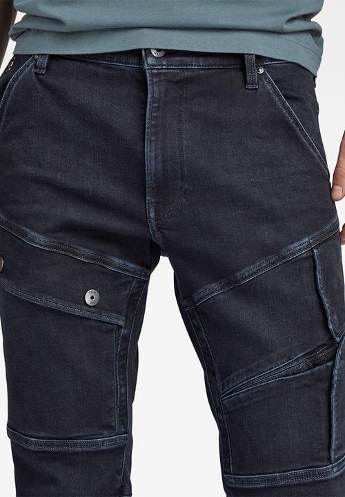 G-STAR - Airblaze 3D Skinny Elto black superstretch - worn in midnight blue od