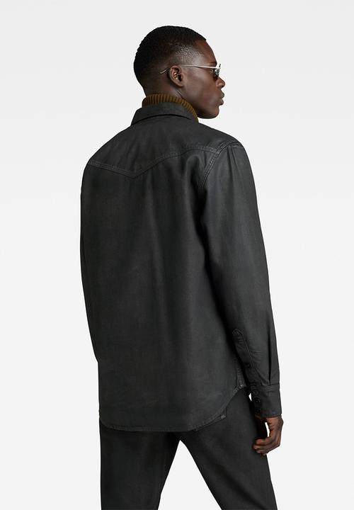 G-STAR - Dakota regular shirt l\s Fantom black denim - magma cobler