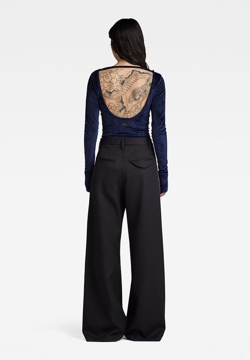 G-STAR - Loose Pleated Holiday Pant wmn -dk black