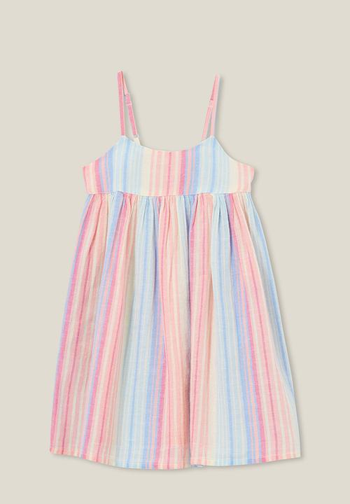Cotton On - Eloise sleeveless dress - rainbow stripe