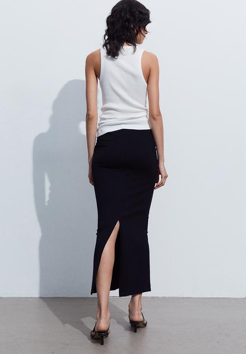 H&M - Long jersey skirt - black