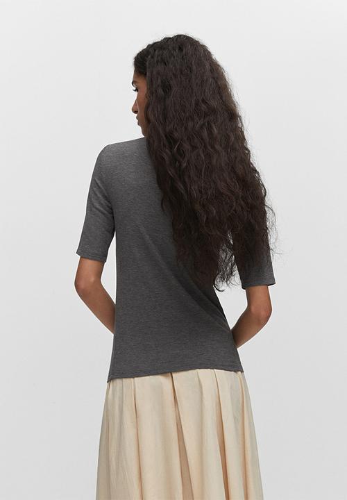 MANGO - T-shirt secondm - medium gray