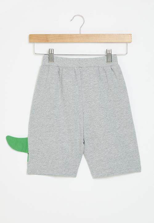 Pop Candy - Printed shorts - grey & green