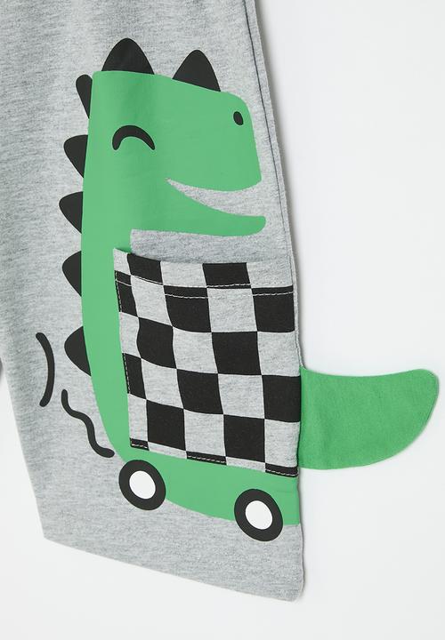 Pop Candy - Printed shorts - grey & green